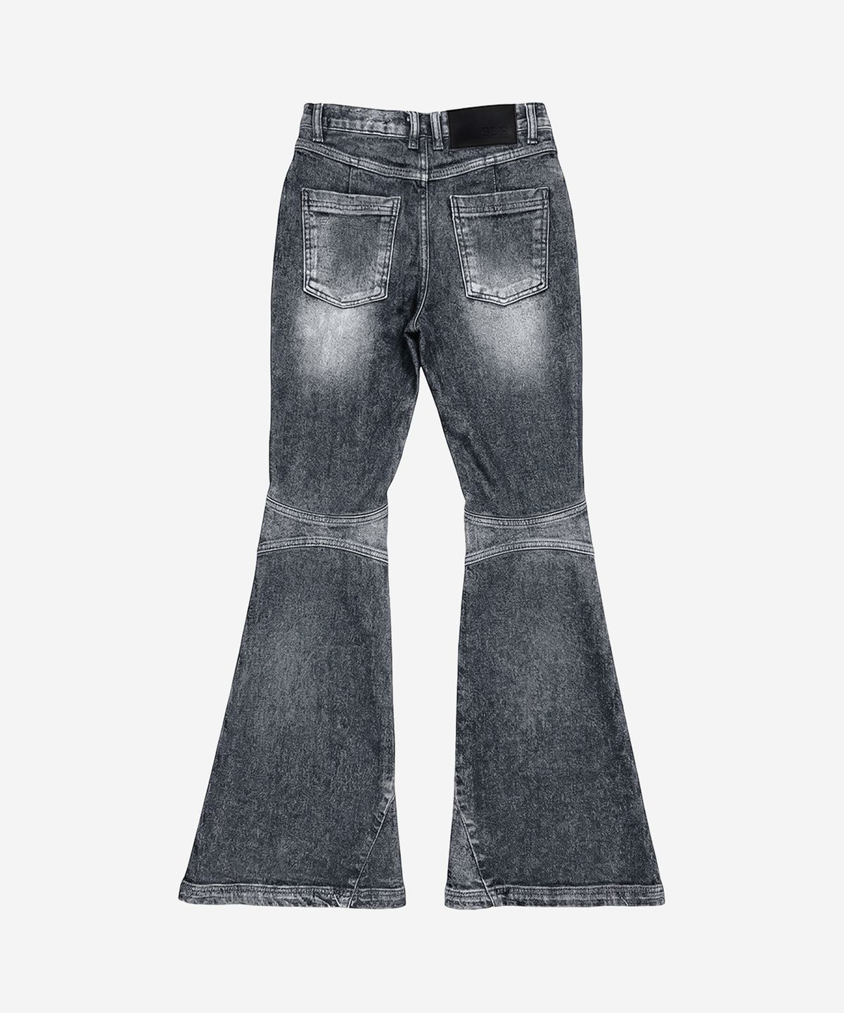 비엘알(BLR) Crush Double Line Washing Denim Pants Grey