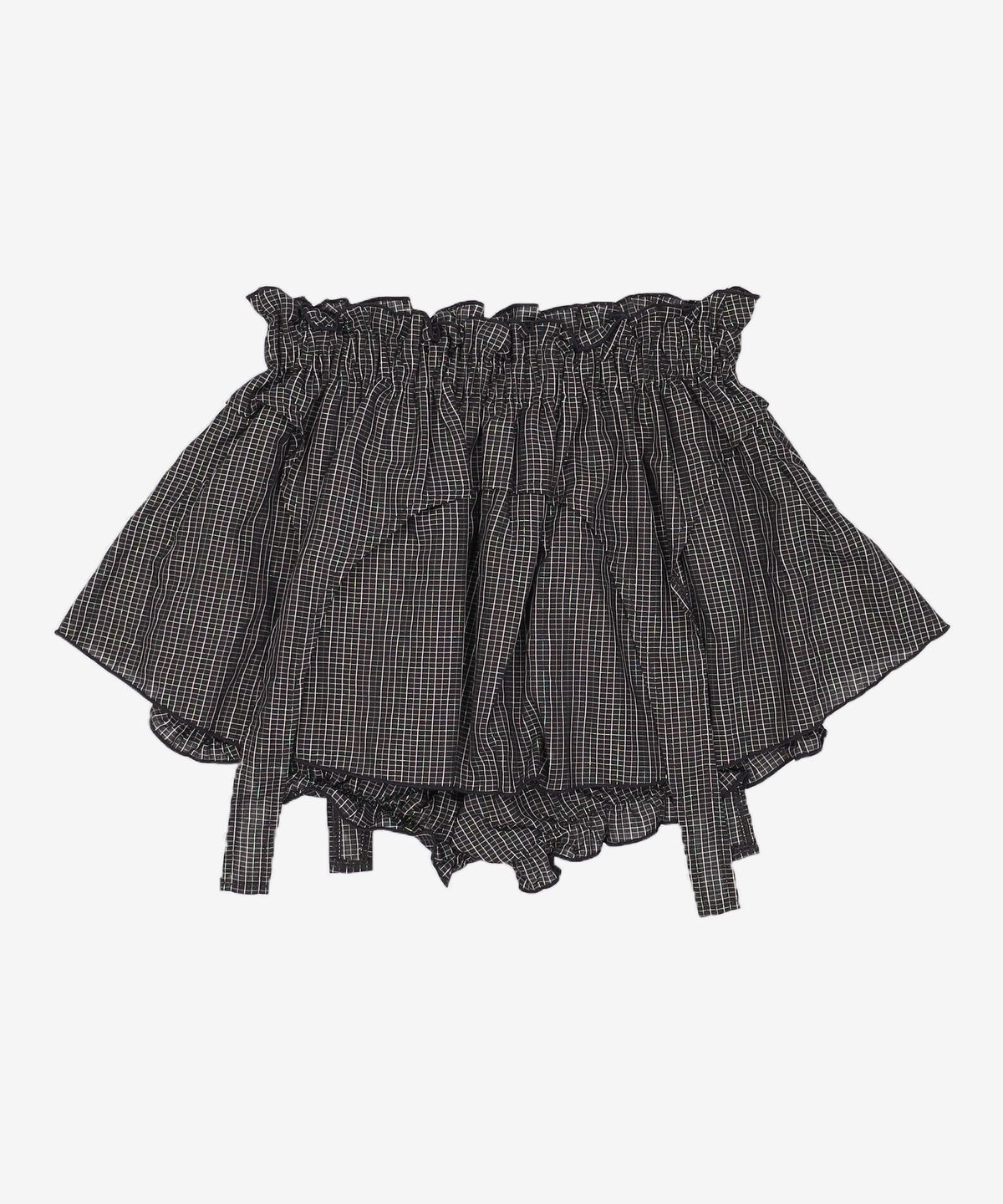 셋업이엑스이(SETUP-EXE) GARTER BABY SKIRT PANTS / BLACK OS