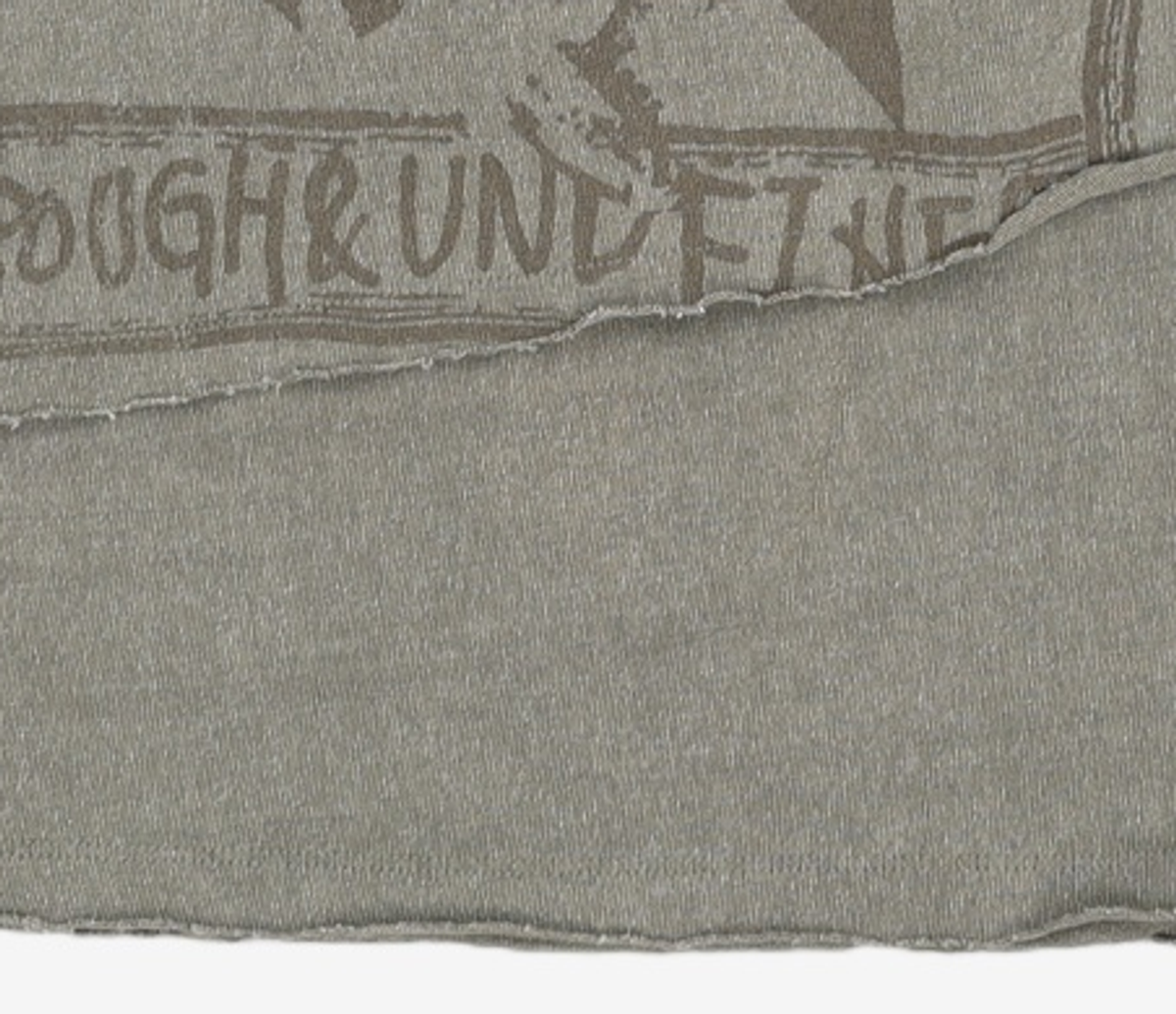 마뗑킴(MATIN KIM) VINTAGE GRAPHIC LAYERED TOP IN KHAKI S