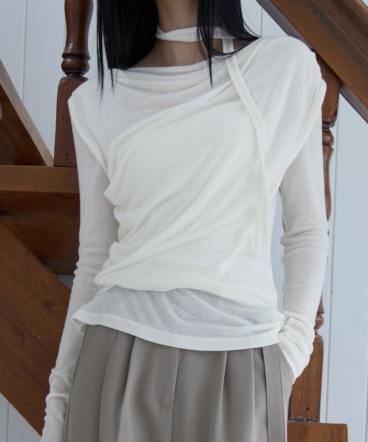 런던다다(LONDONDADA) Draped Wool Layered Tie Set, 3colors