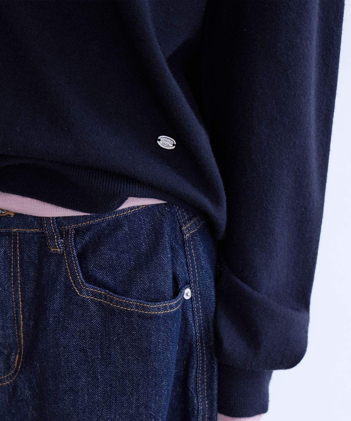 런던다다(LONDONDADA) Essential Washable Round Knit, NAVY