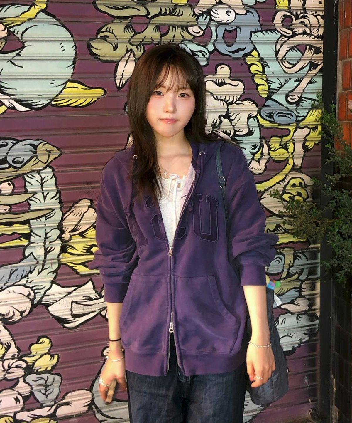 후아유(WHO.A.U) Vintage Dyed USA Hood Zip-up(Over-fit) / WHMZG4991U