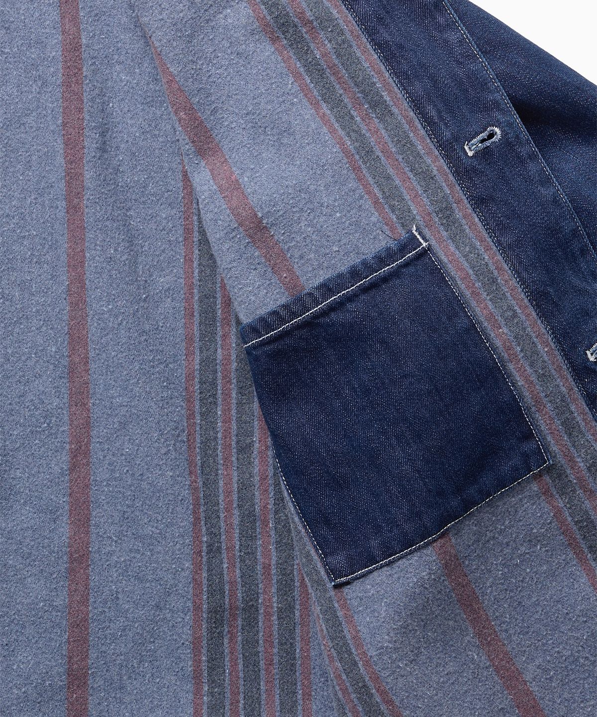 디키즈(DICKIES) 라인드 데님 커버올 재킷 Rinsed