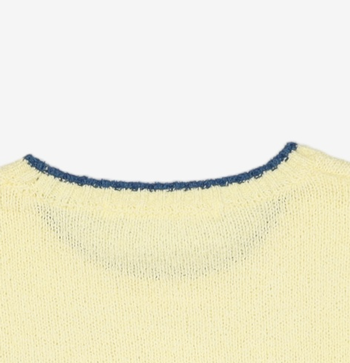 드로우핏 우먼(DRAWFIT WOMEN) 라인 배색 부클 반팔 니트 [LEMON] M