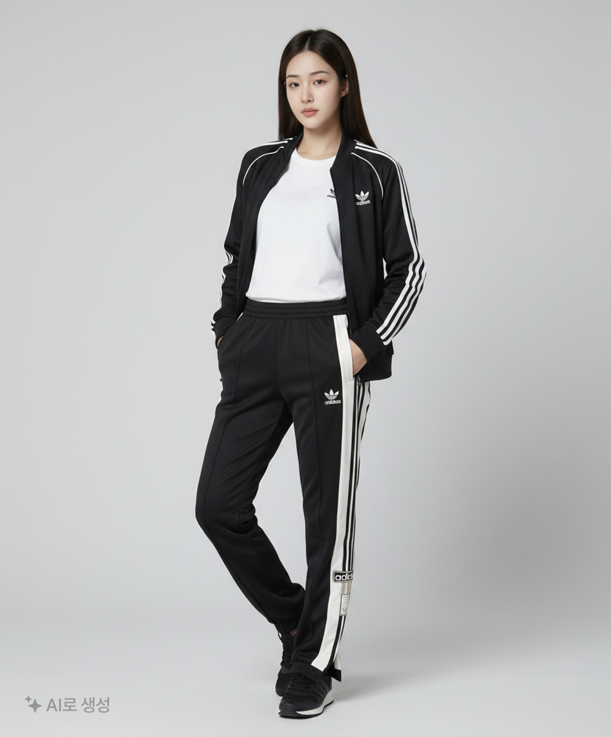 아디다스(ADIDAS) 아디브레이크 팬츠 W - 블랙:화이트 / GJ6580 XS