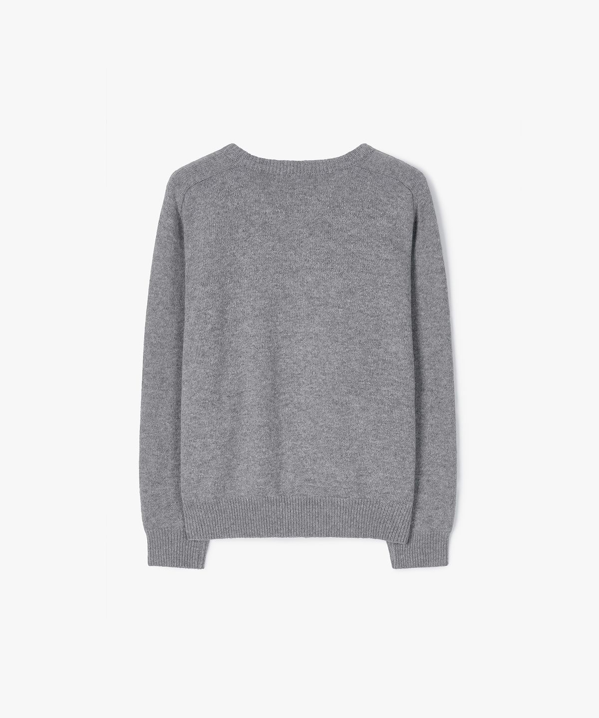 플로즈룸(FLAWSROOM) Fine Wool V Neck Knit MELANGE GREY