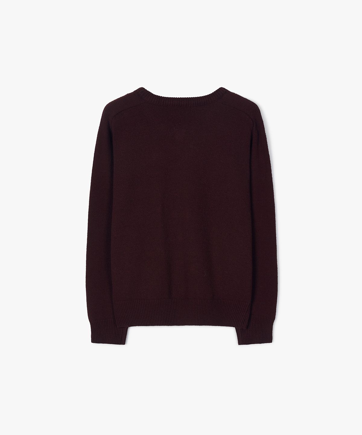 플로즈룸(FLAWSROOM) Fine Wool V Neck Knit WINE