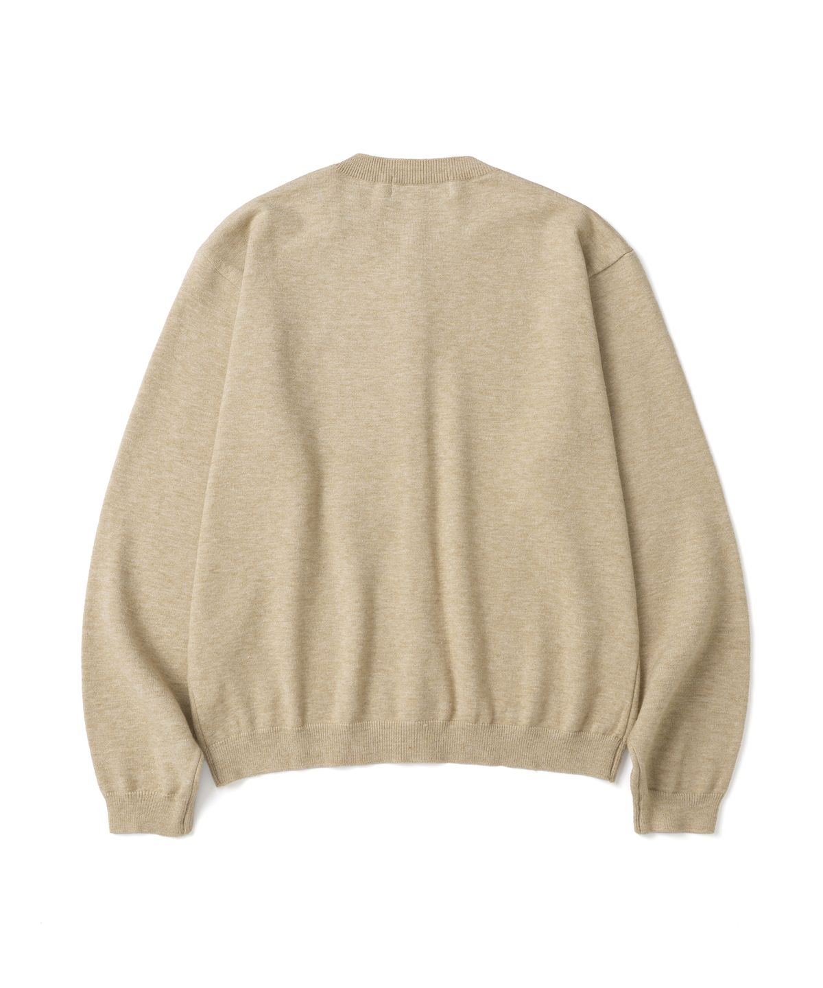 니티드(KNITTED) 베이직 에센셜 크롭 라운드 가디건 BEIGE