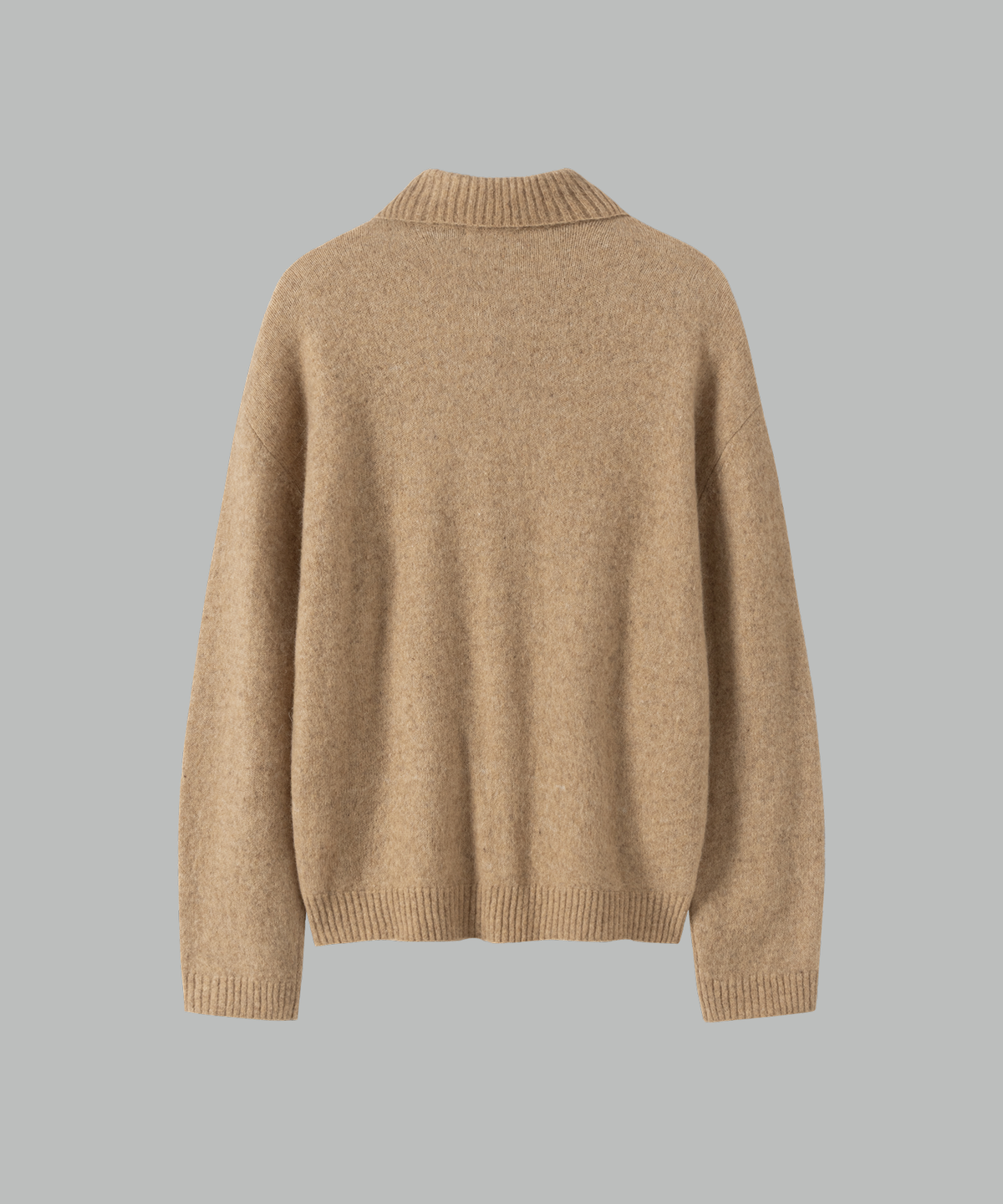 넌블랭크(NONBLANK) 모헤어 크롭 칼라 니트_BEIGE