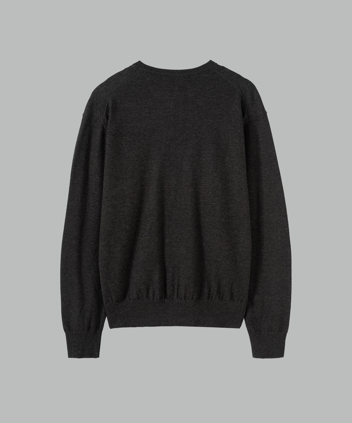 넌블랭크(NONBLANK) 워셔블 헨리넥 니트_CHARCOAL