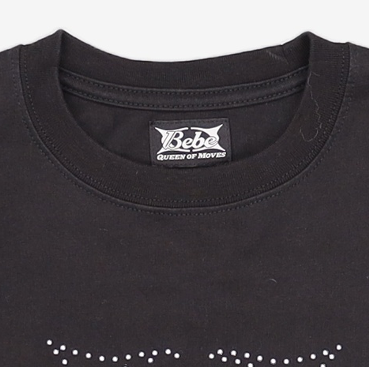 크리틱(CRITIC) BEBE X CRITIC WORMHOLE LOGO HOTFIX CROP FIT T-SHIRTS BLACK FREE
