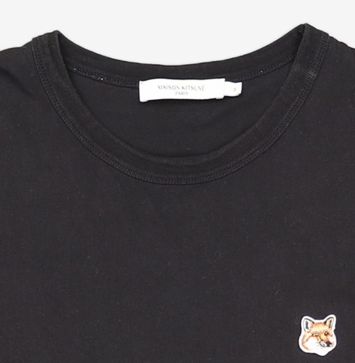 메종 키츠네(MAISON KITSUNE) 폭스헤드 반팔 티셔츠 AM00103KJ0008 P480 NAVY M