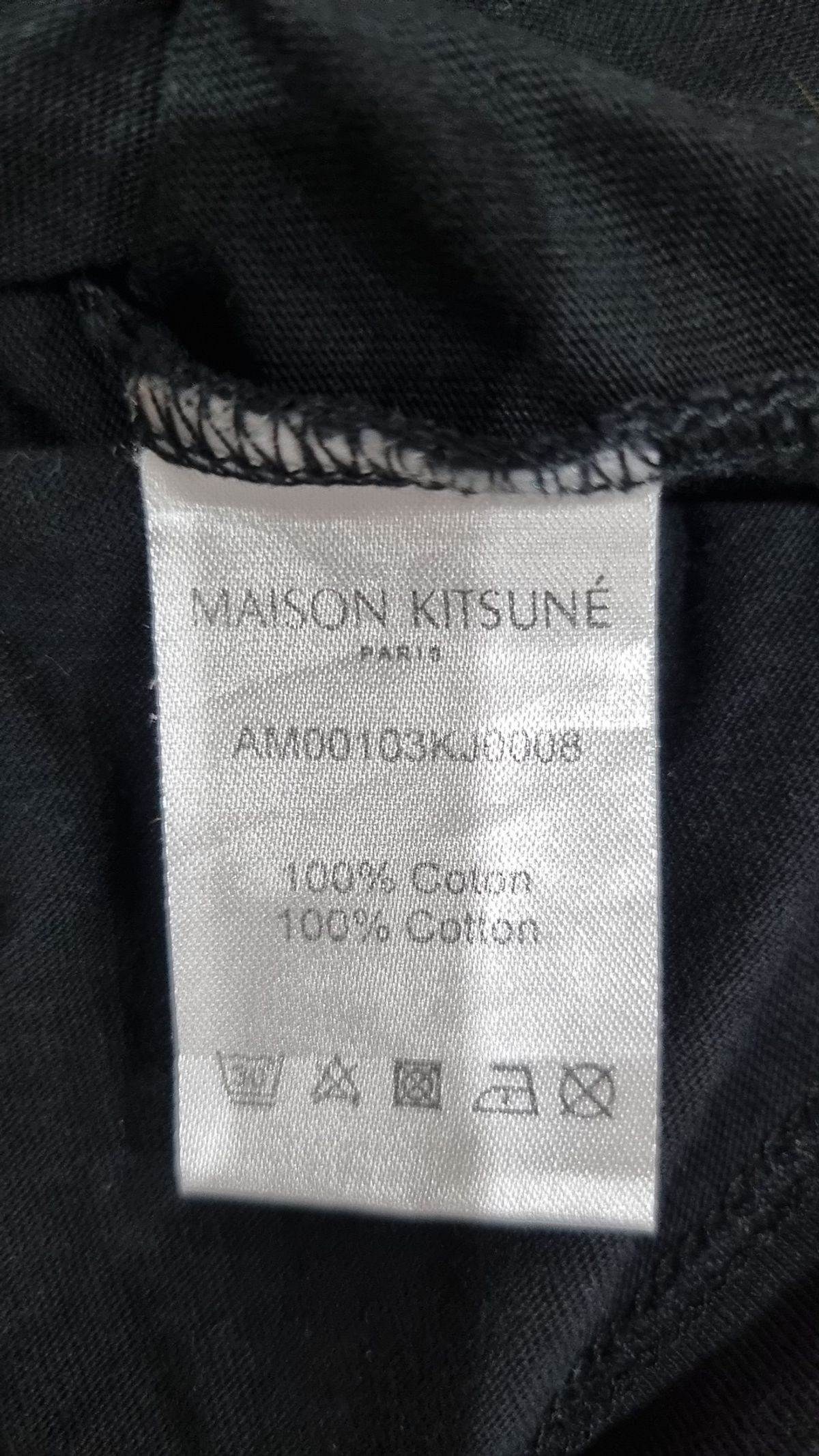 메종 키츠네(MAISON KITSUNE) 폭스헤드 반팔 티셔츠 AM00103KJ0008 P480 NAVY M