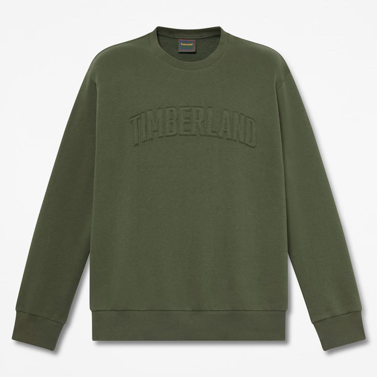 팀버랜드(TIMBERLAND) 남성 로고 패치 크루넥 스웨트셔츠 카키_TB0A29TQU311