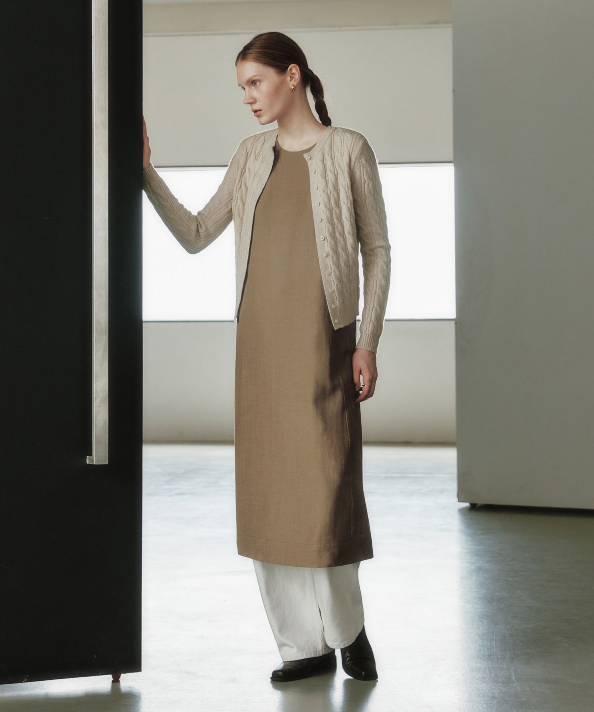 제로스트릿(ZEROSTREET) [2컬러] 르제로 스티치 슬리브리스 원피스