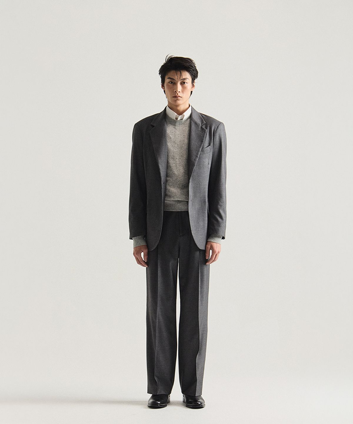 테일러채드(TAILORCHAD) [Set]시그니처 그레이 테일러드 셋업 트라우저