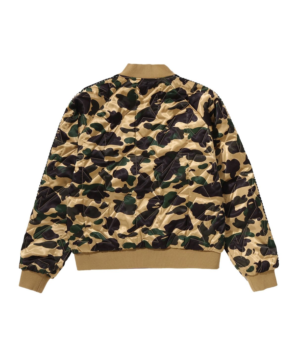 베이프(BAPE) 퍼스트 카모 리버시블 스타 퀼티드 수베니어 자켓(M) BURGUNDY