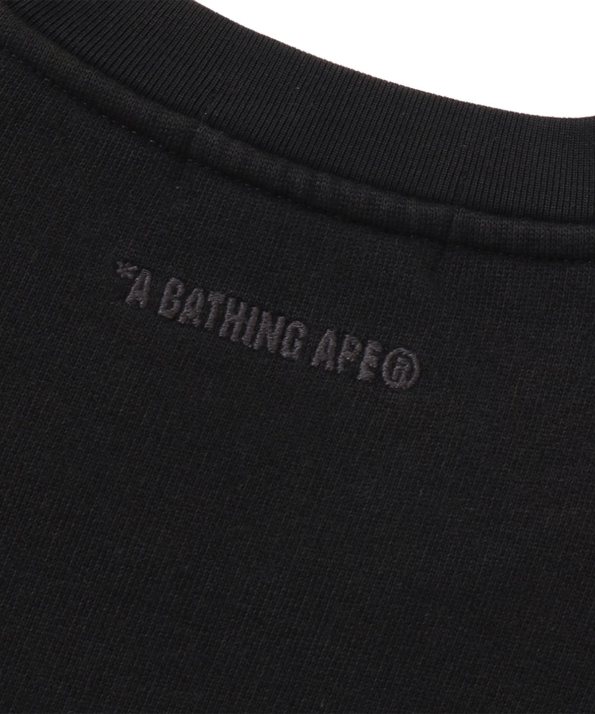 베이프(BAPE) 헤비 워시드 크루넥 스웨트셔츠(M) BLACK