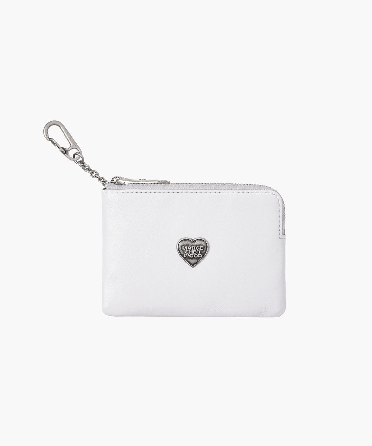 마지셔우드(MARGESHERWOOD) HEART ZIPPER WALLET_SILVER LOGO_5colors