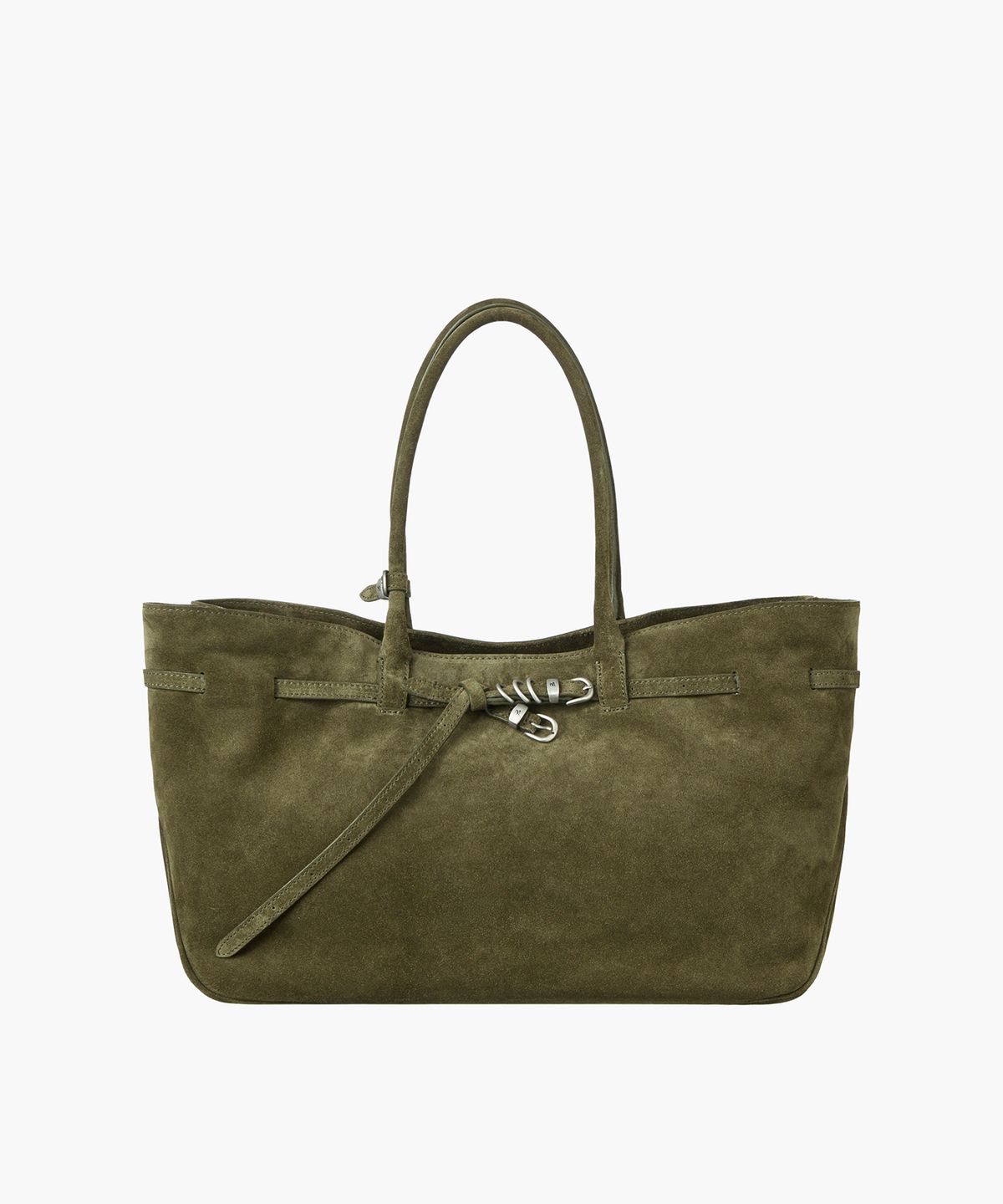 마지셔우드(MARGESHERWOOD) GRANDMA USED BAG LARGE_dark olive suede