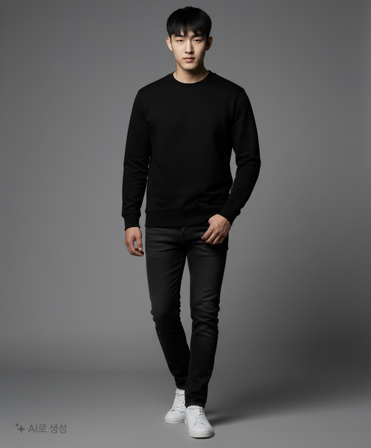 소신(SOCIN) Cosy Cotton Sweatshirt (Black) L