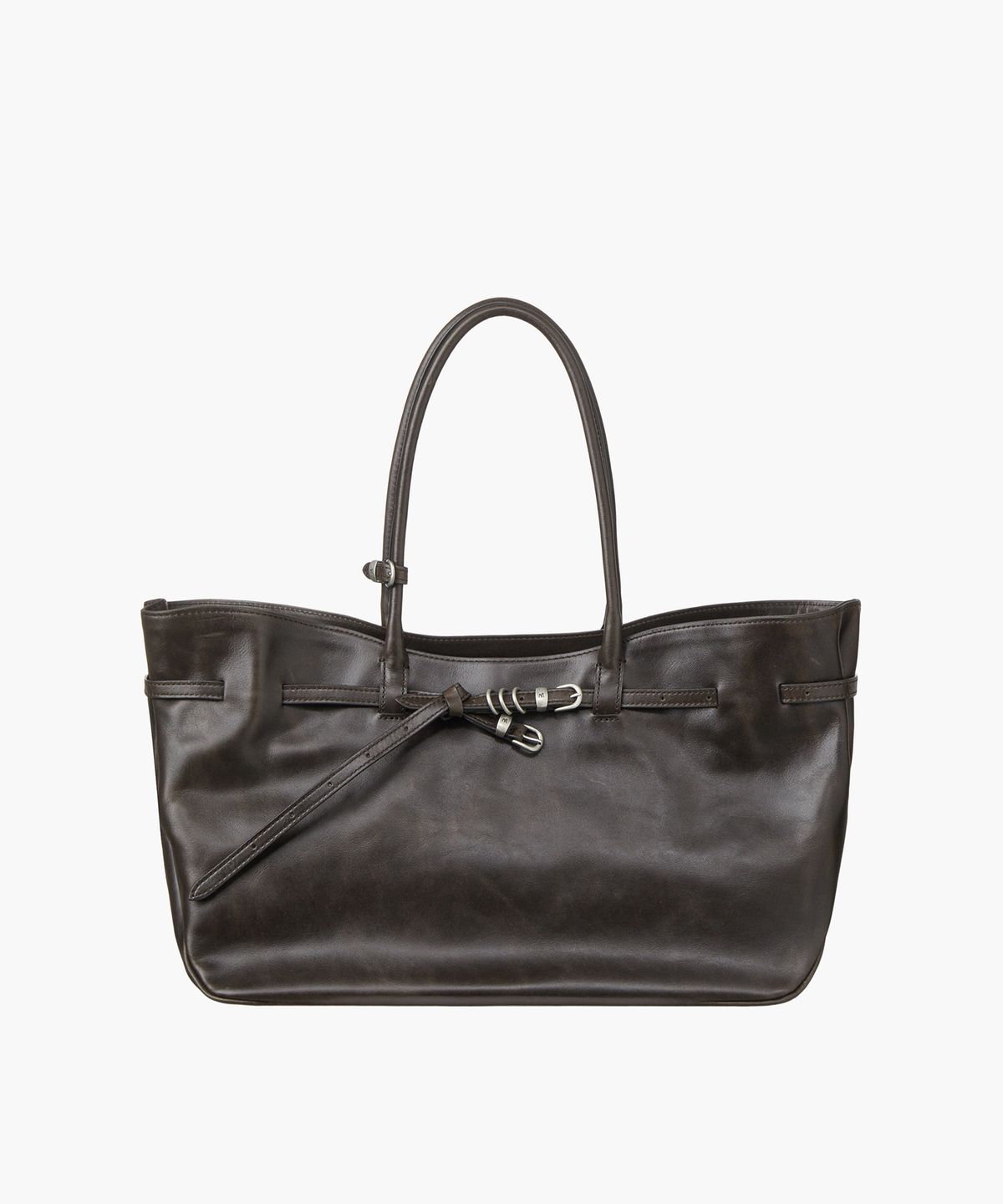 마지셔우드(MARGESHERWOOD) GRANDMA USED BAG LARGE_sepia pull-up