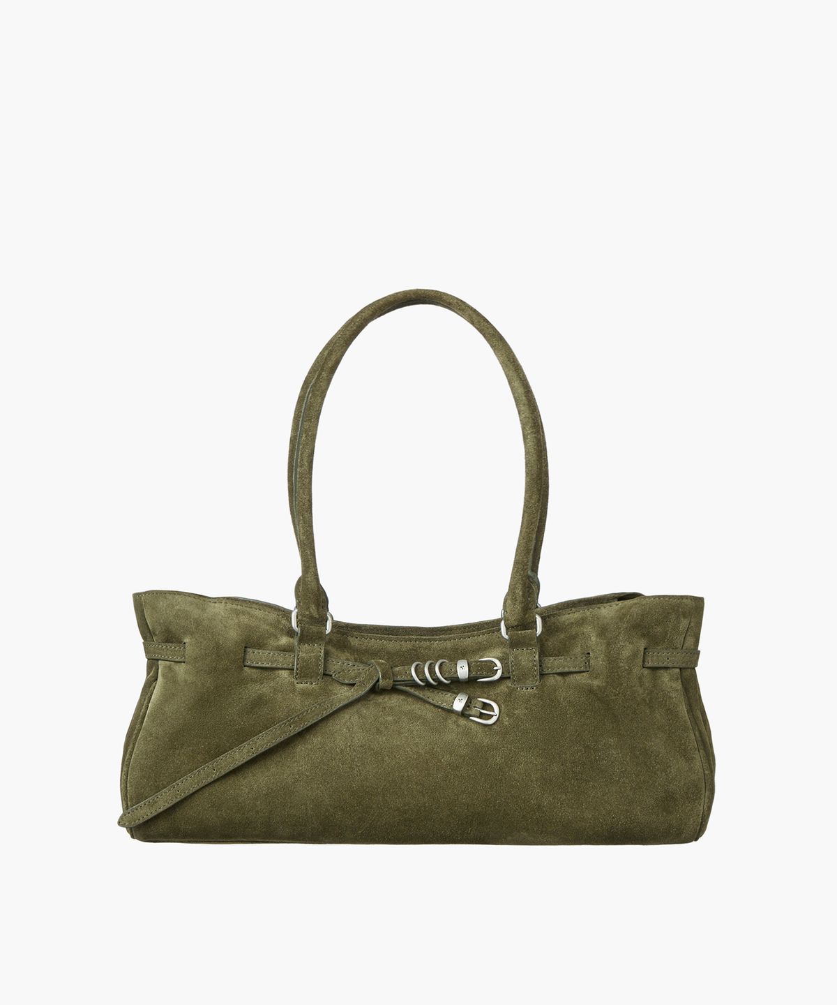 마지셔우드(MARGESHERWOOD) SOFT GRANDMA SHOULDER BAG_dark olive suede