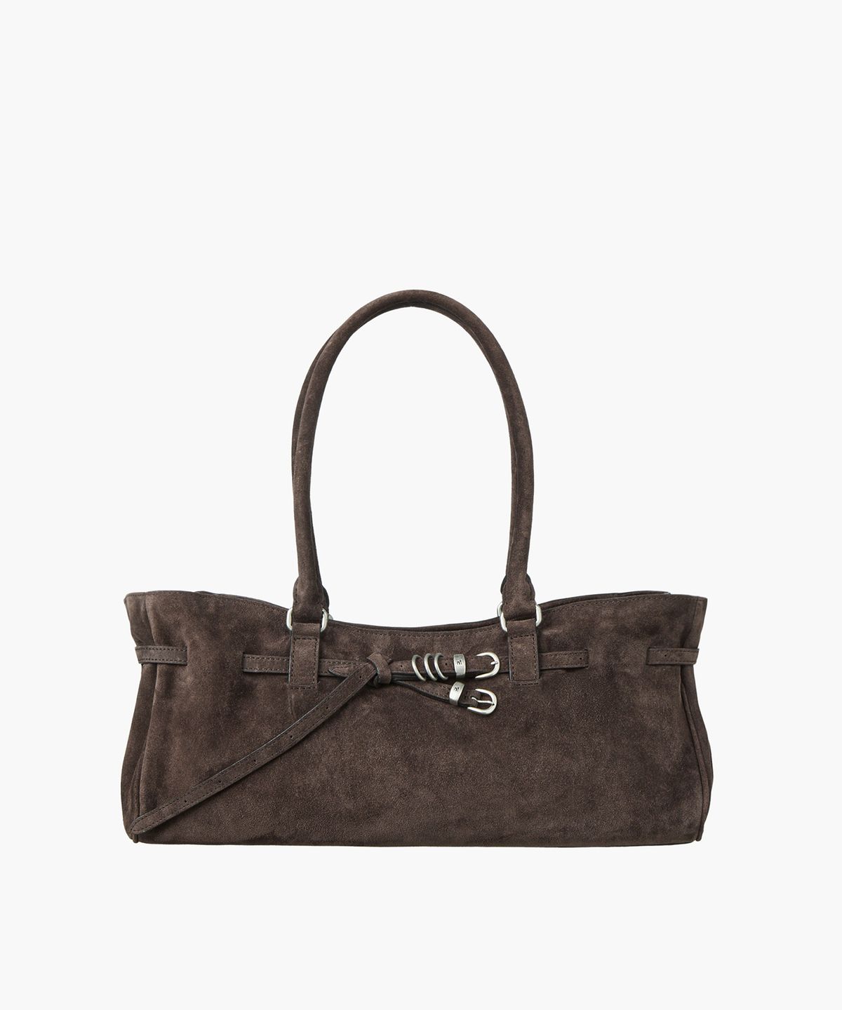 마지셔우드(MARGESHERWOOD) SOFT GRANDMA SHOULDER BAG_ash brown suede