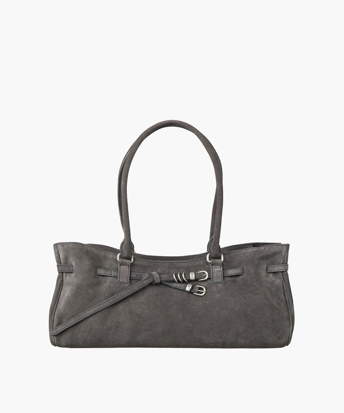 마지셔우드(MARGESHERWOOD) SOFT GRANDMA SHOULDER BAG_grey suede
