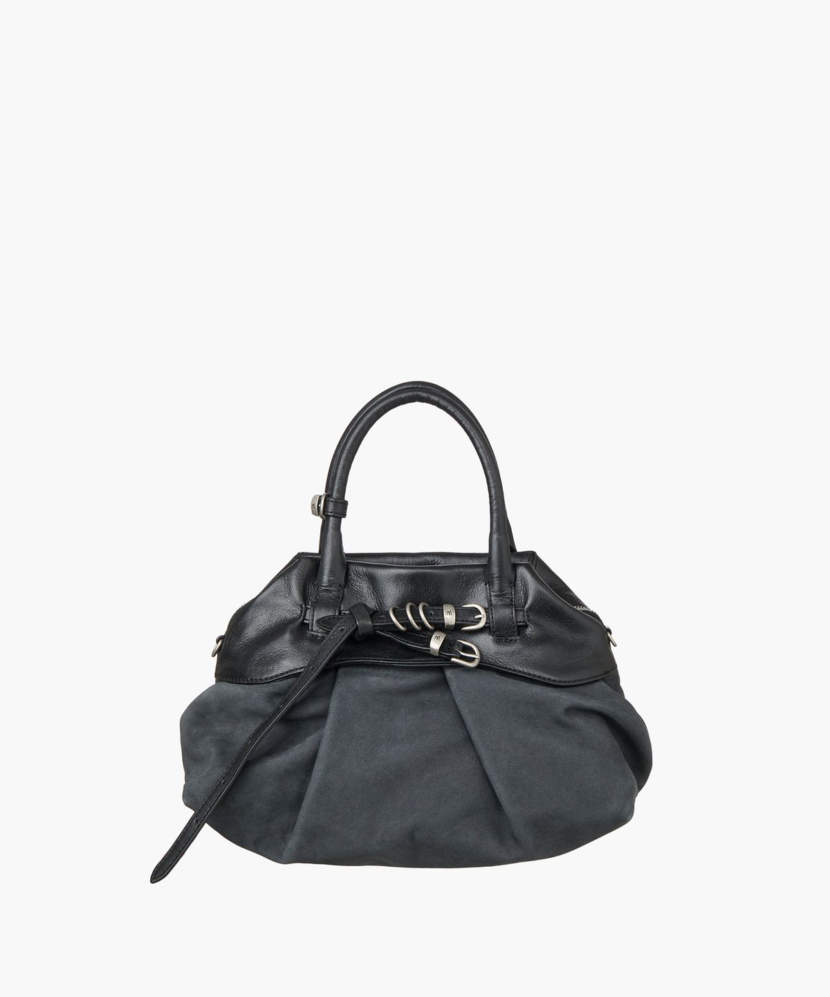 마지셔우드(MARGESHERWOOD) SOFT GRANDMA LAYERED MINI BAG_black naked