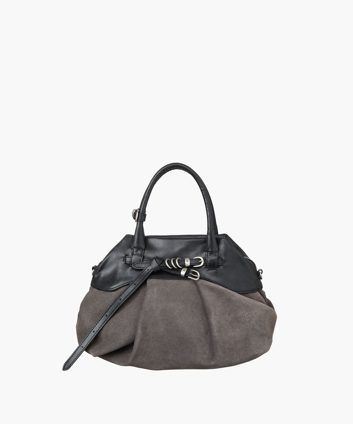 마지셔우드(MARGESHERWOOD) SOFT GRANDMA LAYERED MINI BAG_grey suede