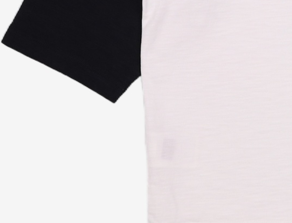 나이키(NIKE) 스포츠웨어 클럽 3/4 슬리브 래글런 탑 M - 블랙:화이트:블랙 / IF0756-010 M