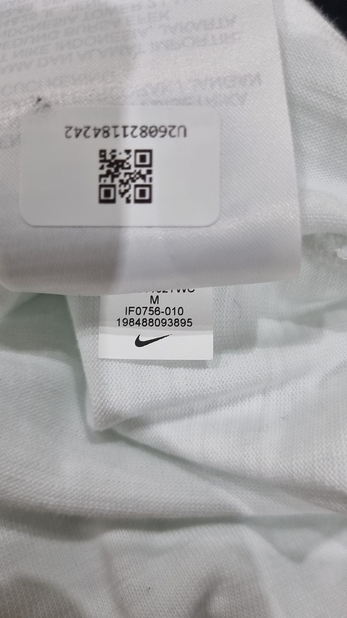 나이키(NIKE) 스포츠웨어 클럽 3/4 슬리브 래글런 탑 M - 블랙:화이트:블랙 / IF0756-010 M
