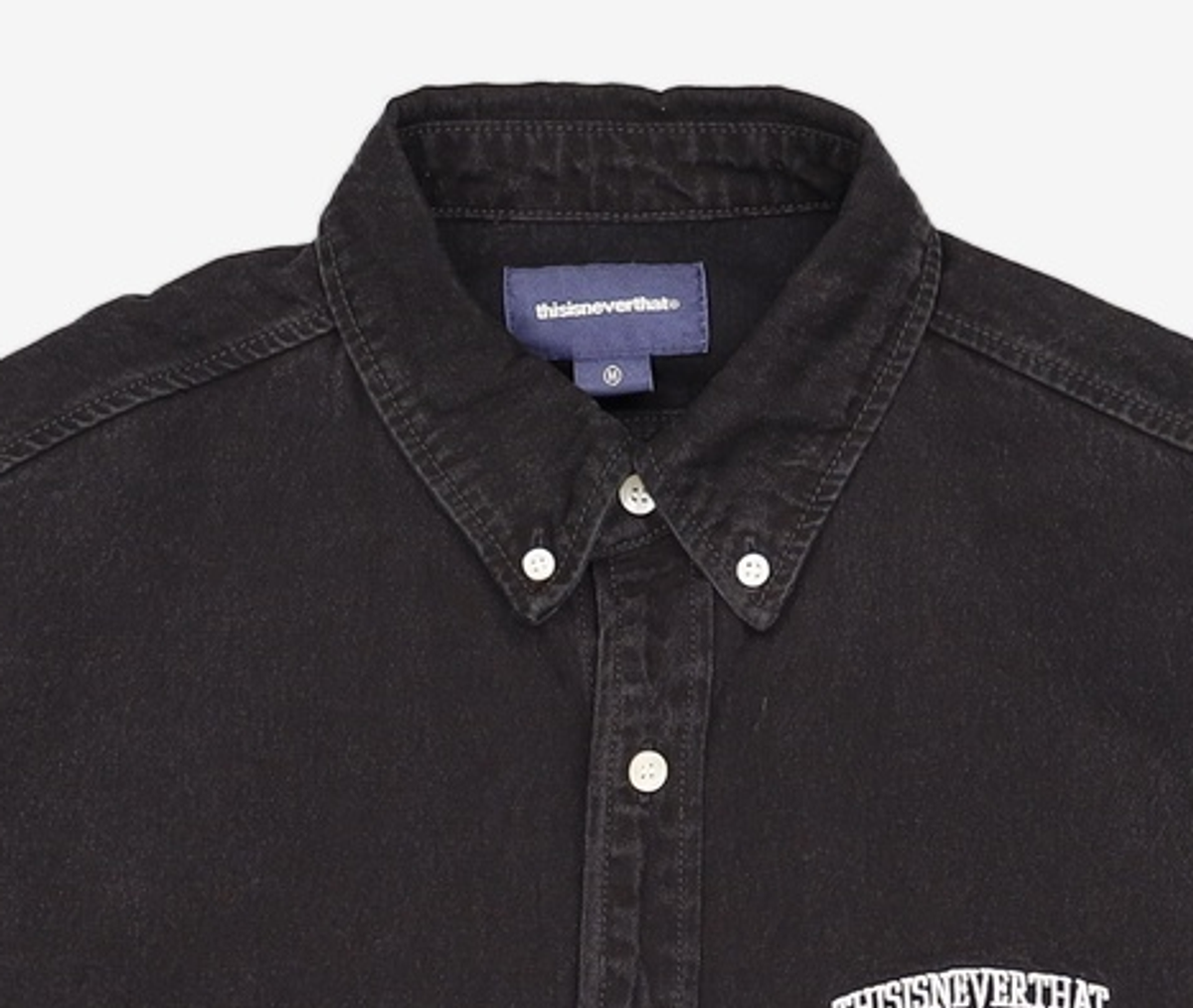 디스이즈네버댓(THISISNEVERTHAT) (FW24) Washed Denim Shirt Black M