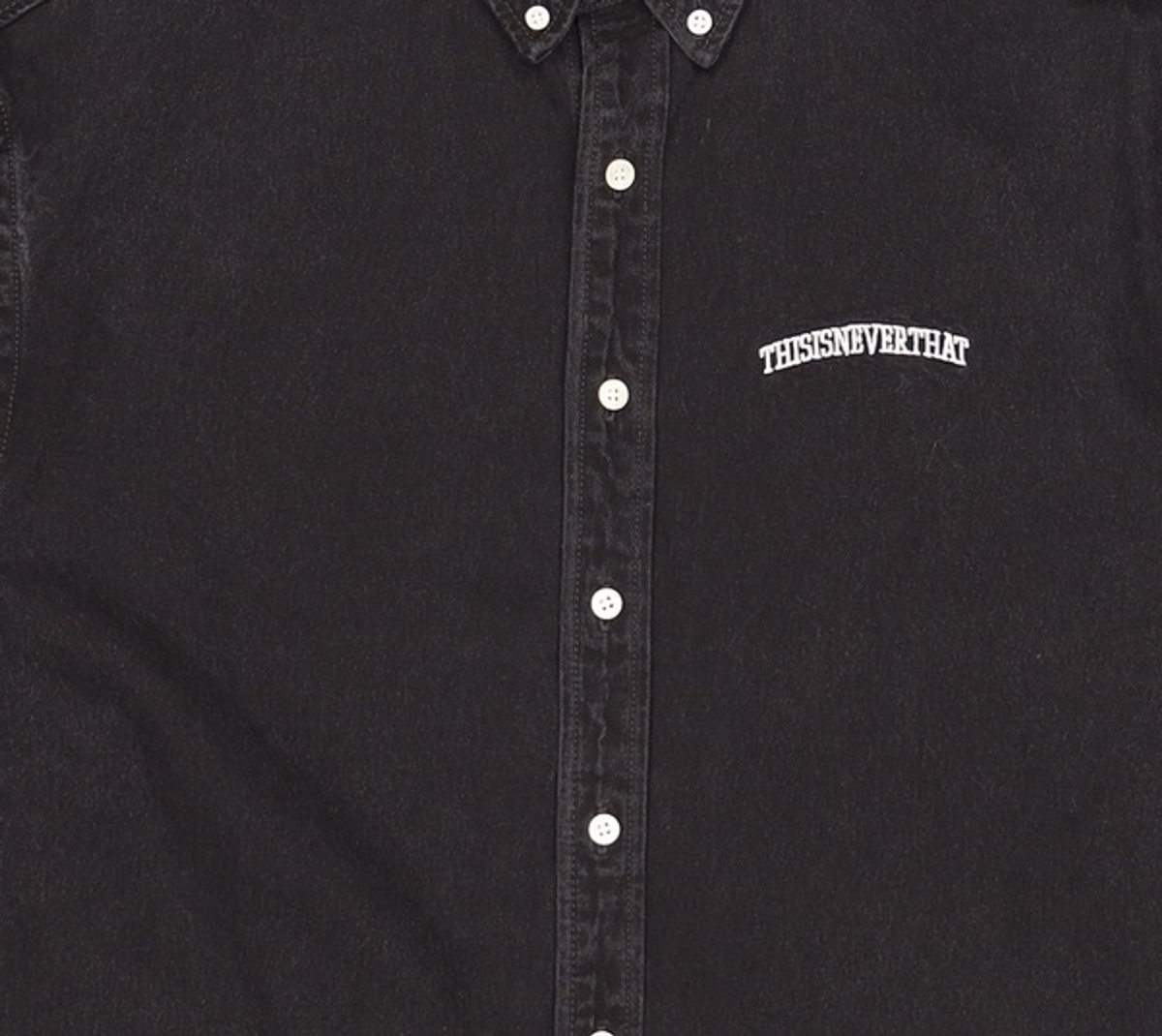 디스이즈네버댓(THISISNEVERTHAT) (FW24) Washed Denim Shirt Black M