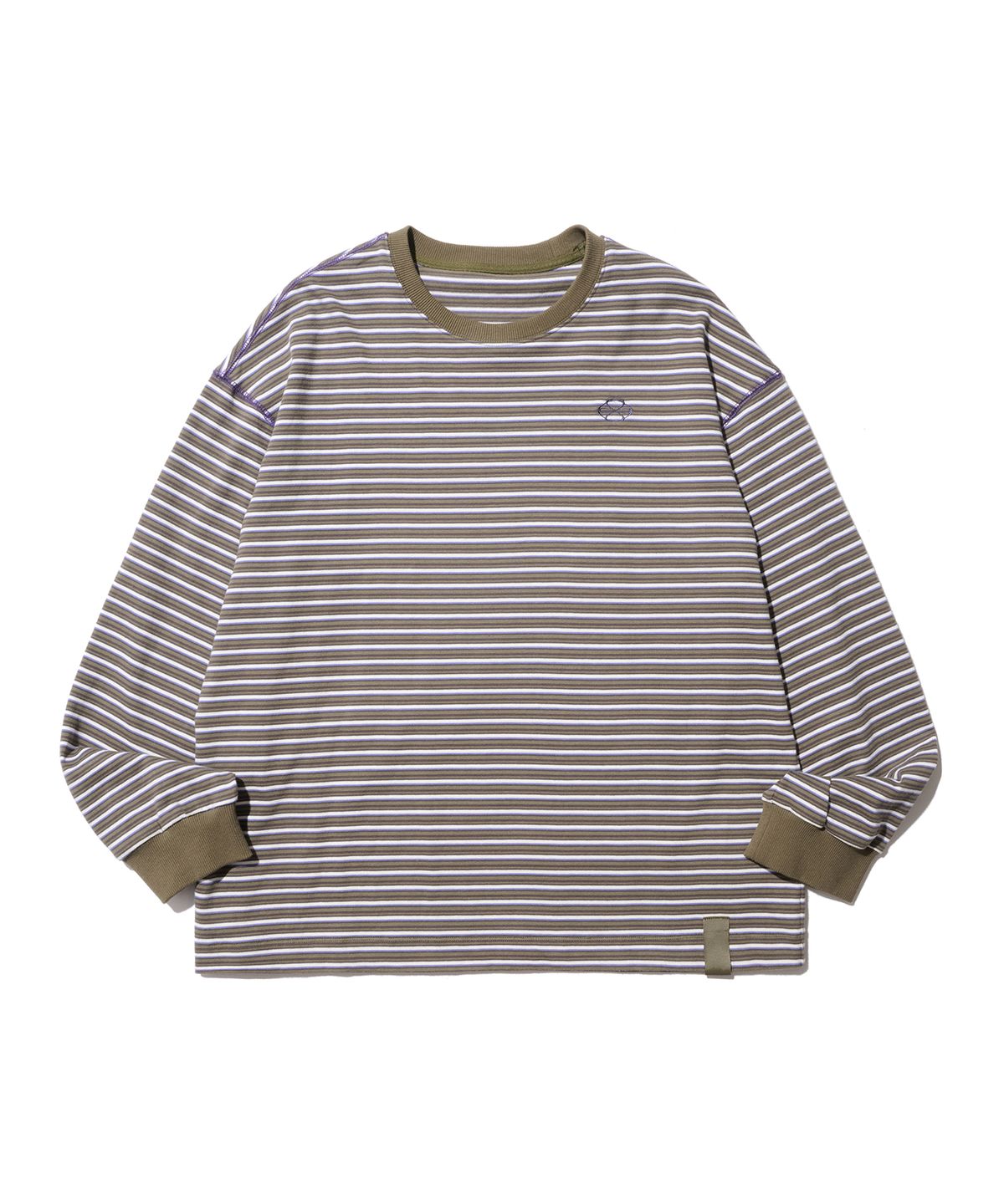 논타입(NONTYPE) MULTI STRIPE LONG SLEEVE (KHAKI)
