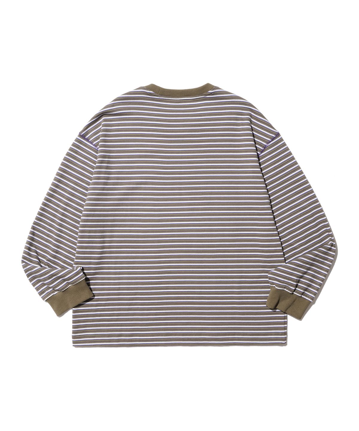 논타입(NONTYPE) MULTI STRIPE LONG SLEEVE (KHAKI)