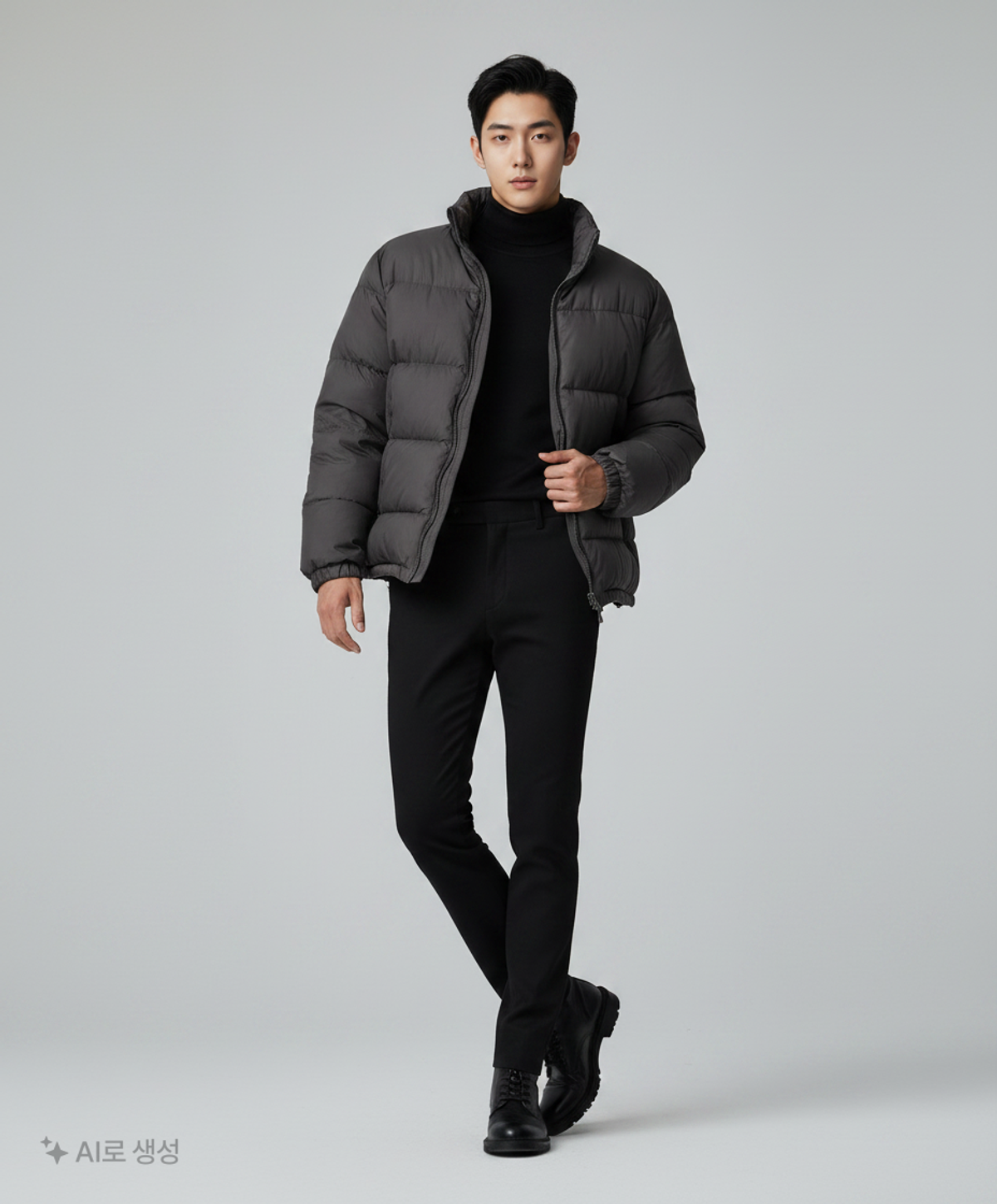 세컨모놀로그(SECONDMONO) 컴포터블 다운 패딩 블랙 L