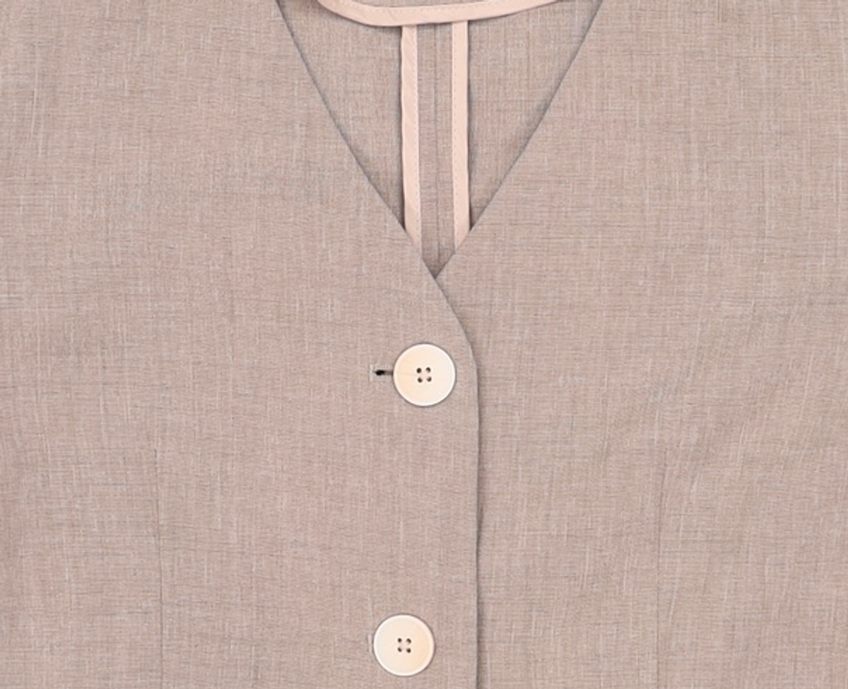 미쏘(MIXXO) 셋업)브이넥 반팔 자켓_MIWJKD721B S