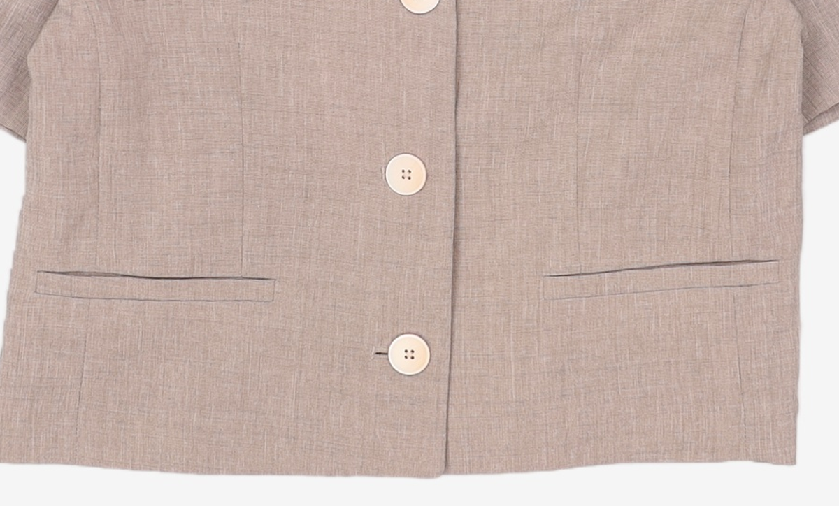 미쏘(MIXXO) 셋업)브이넥 반팔 자켓_MIWJKD721B S