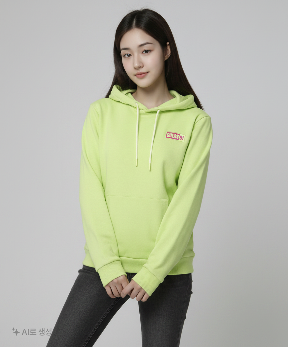 게스(GUESS) 남여공용 뒷판 레터링 후디 M