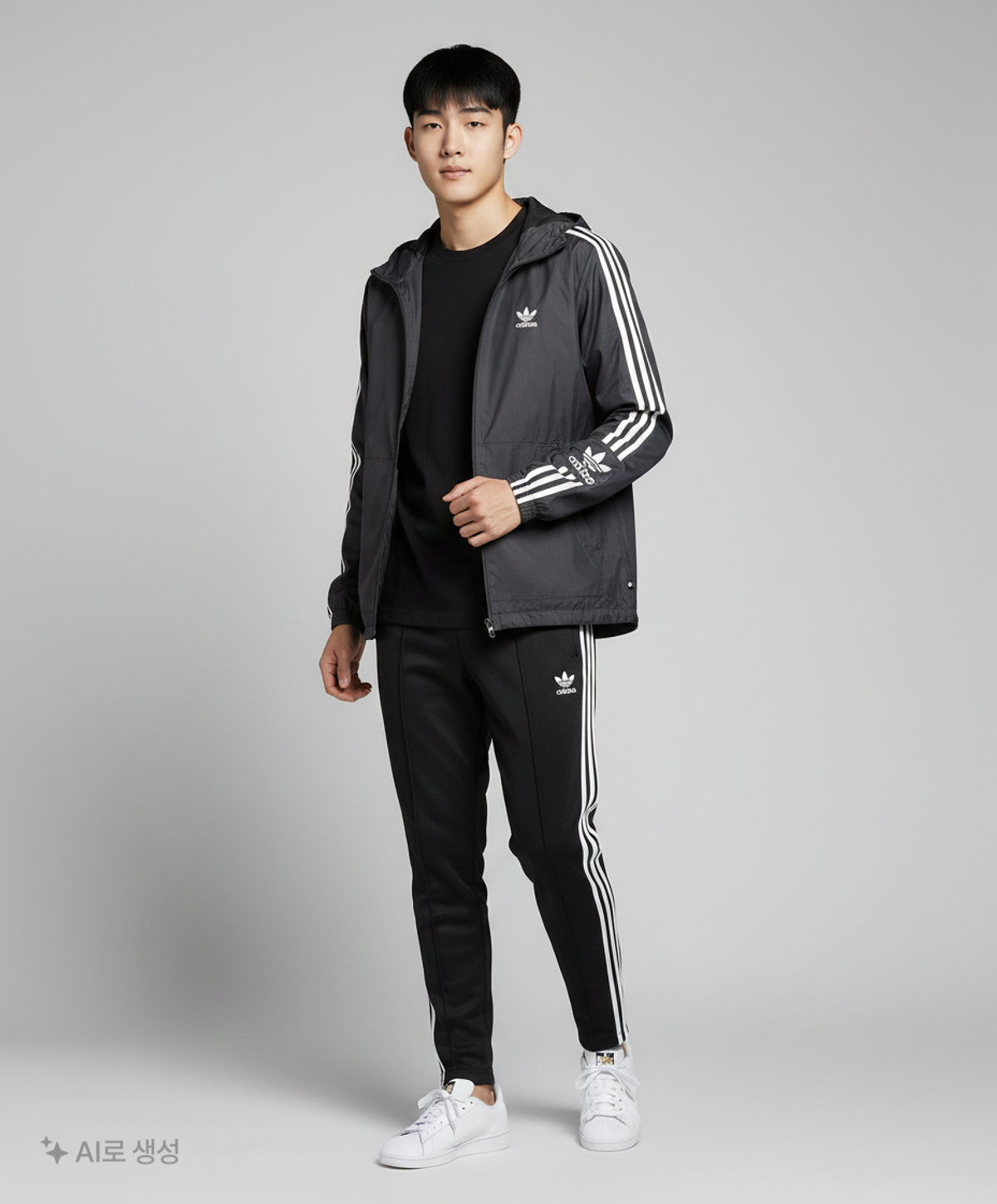 아디다스(ADIDAS) 락업 윈드브레이커 - 블랙 / HC2006 L