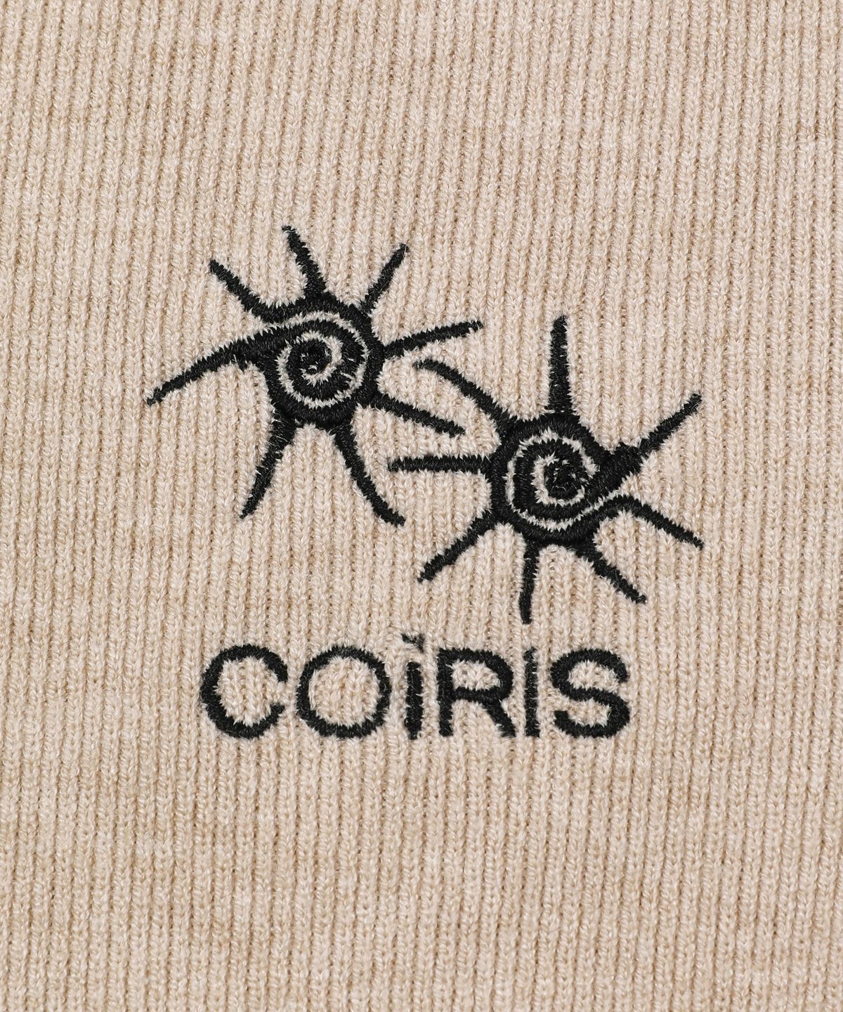 코이리스(COIRIS) 루네 세미 하이넥 반팔 골지 니트 (3컬러)