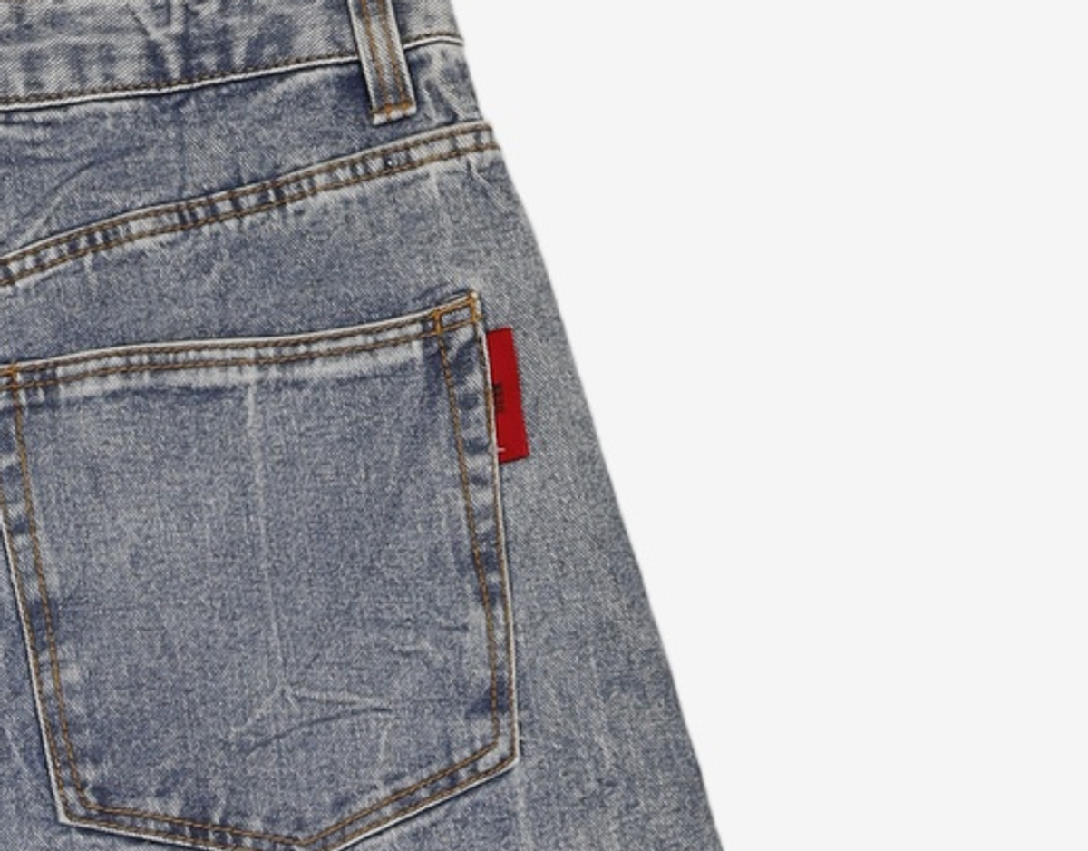 기철(KICHUL) BALLOON FIT DENIM PANTS (MID BLUE) L