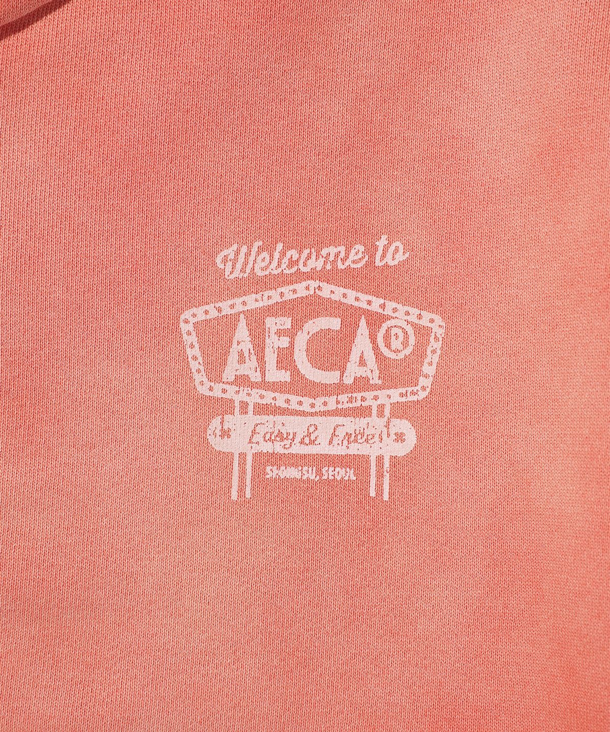 에이카화이트(AECA) AECA CONTRAST ZIP-UP WASHED HOODIE (2color)
