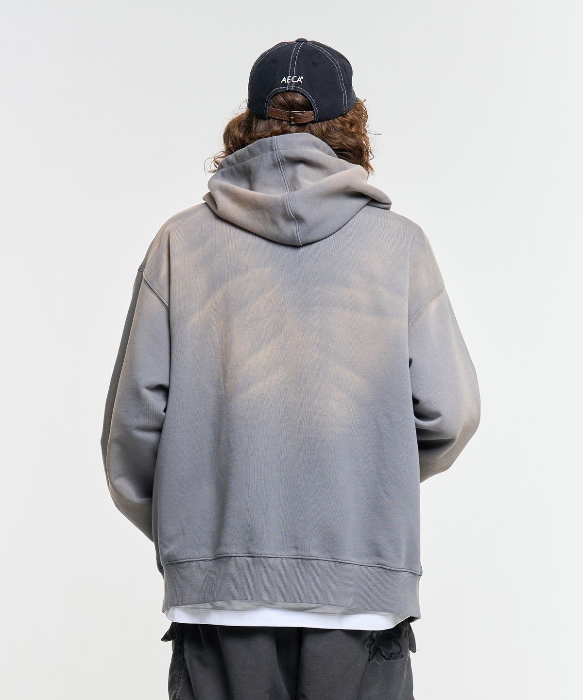 에이카화이트(AECA) AECA CONTRAST ZIP-UP WASHED HOODIE (2color)