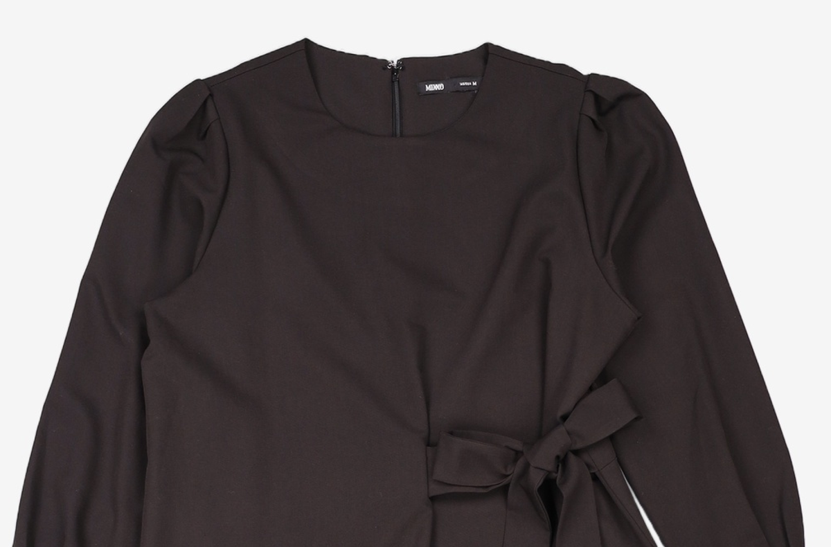 미쏘(MIXXO) 턱디테일 벨티드 원피스MIWOWB416B M