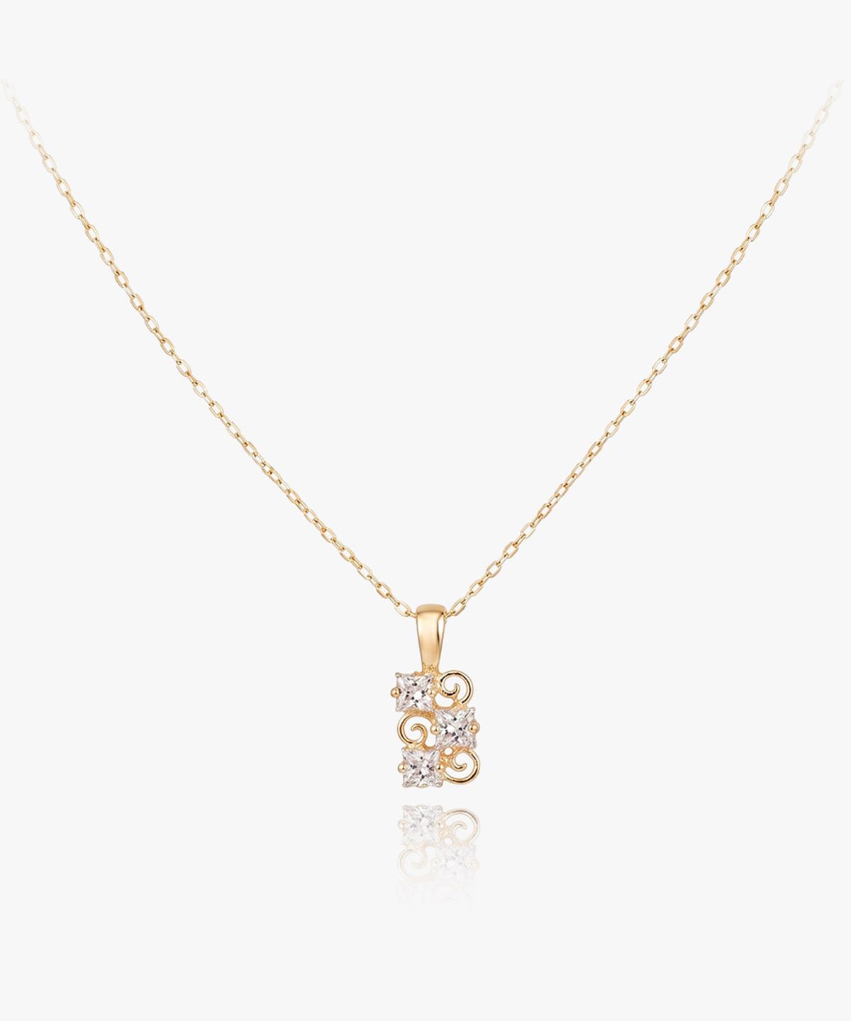 엘렌쥬얼리(HELENE JEWELRY) 14K 18K 트리플 랩 다이아몬드 트리 체인 금 목걸이