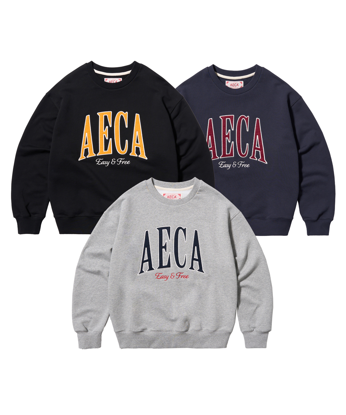 에이카화이트(AECA) AECA ARCH FELT SWEAT SHIRTS (3color)