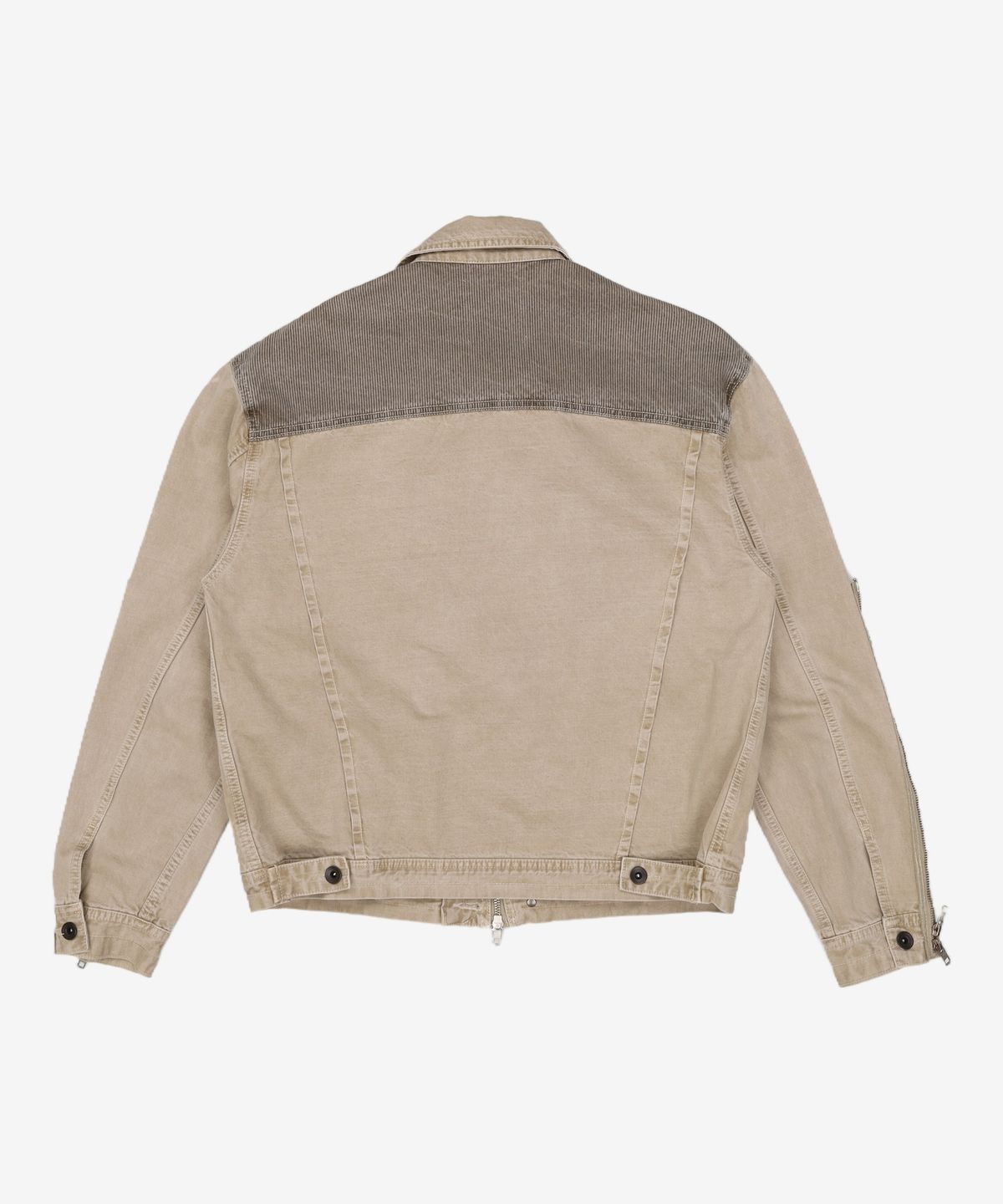 이티씨이(ETCE) DYED ZIPPER TRUCKER JACKET 2.0 (BEIGE) L